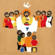 Magnet : La cène, Jésus et les apôtres au cénacle